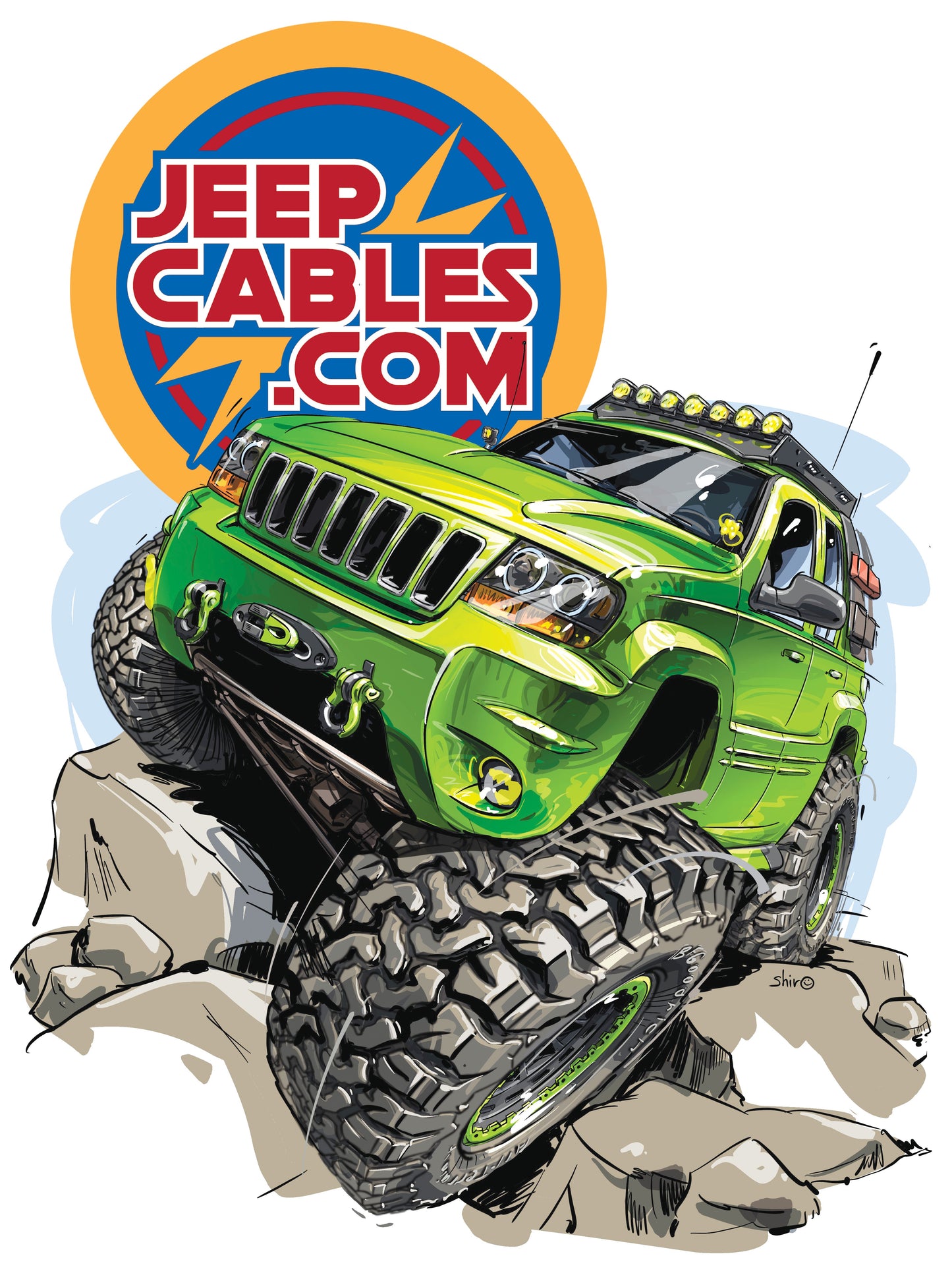 Jeep Grand Cherokee WJ Glitter Sticker