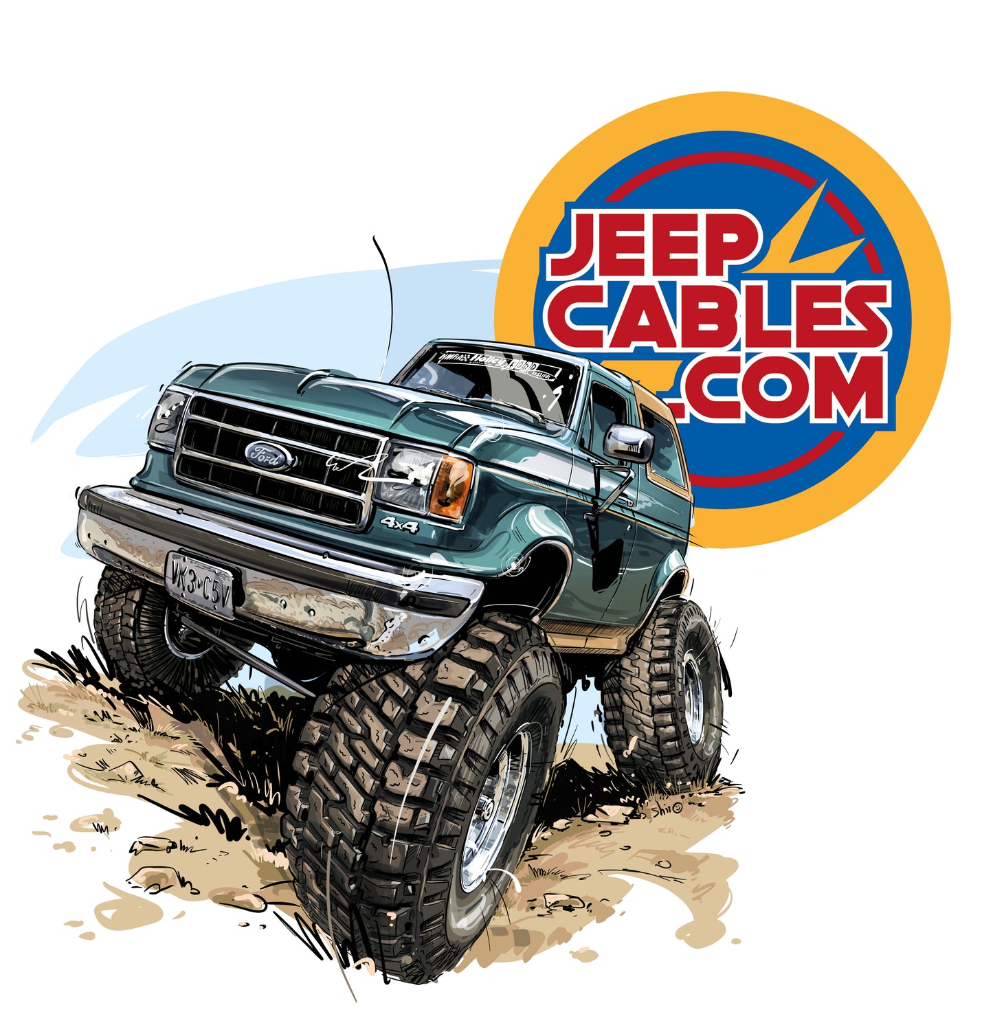 Ford OBS Bronco Glitter Sticker