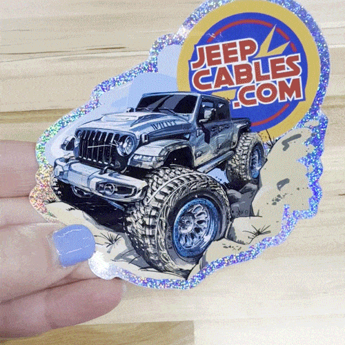 Gladiator Glitter Sticker, a custom glitter design that highlights your Gladiator's rugged style.