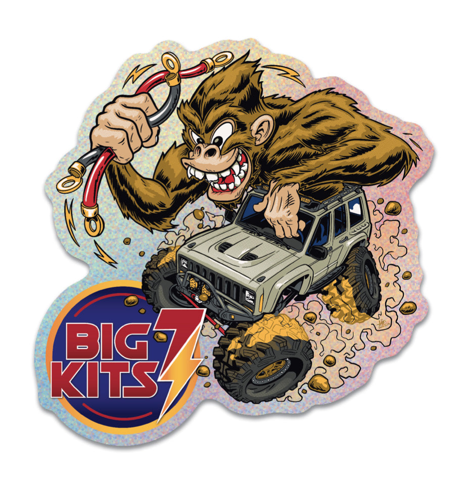 Big 7 Cherokee Squatch Glitter Sticker