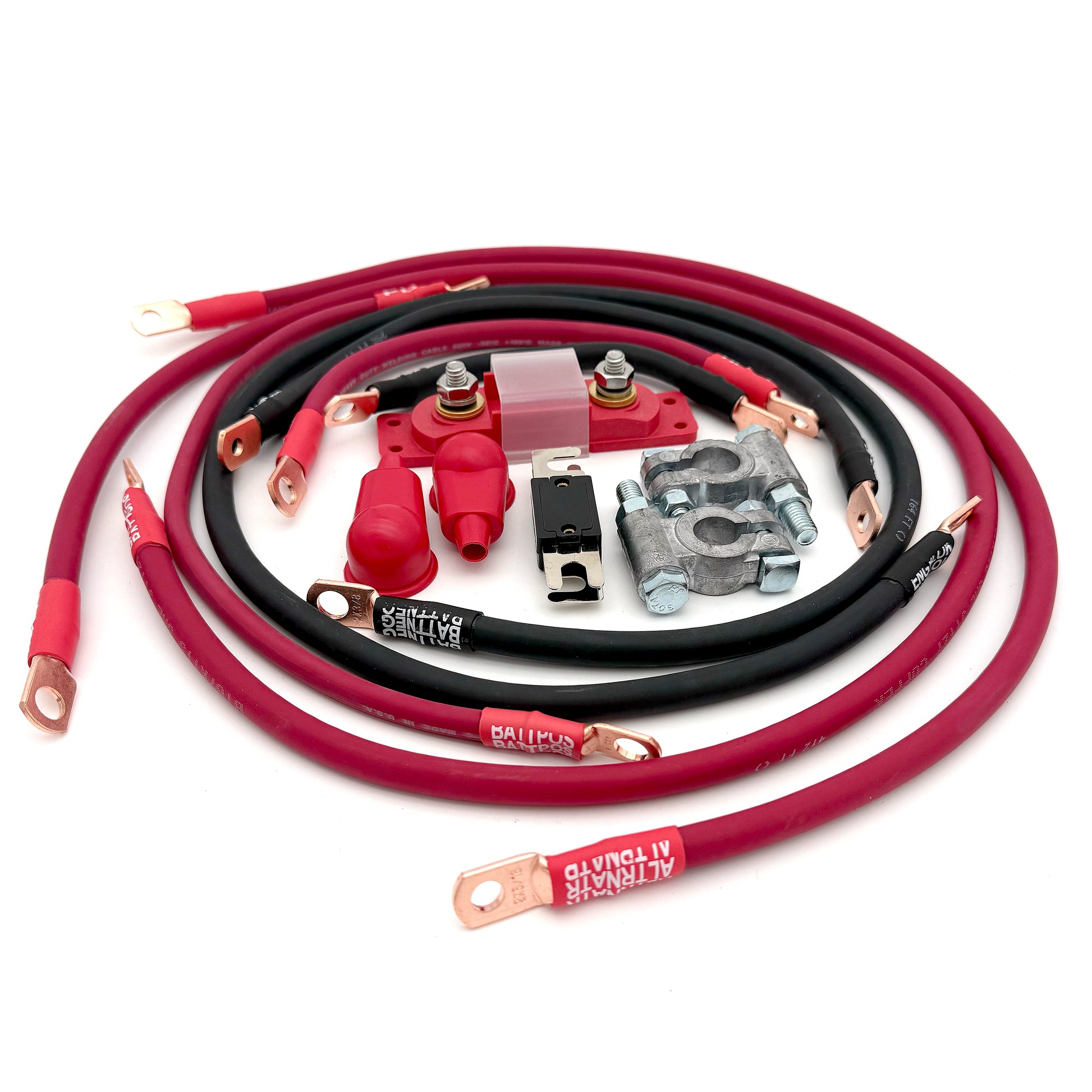 Big 7 Battery Cable Replacement Kit for Gen 2 Toyota 4Runner 1990 to 1995 with 3.0L engine. 