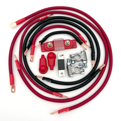 Big 7 Battery Cable Replacement Kit for Gen 2 Toyota 4Runner 1990 to 1995 with 3.0L engine. 