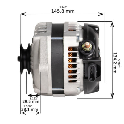 1976-1986 Jeep CJ7 L6 4.2L 12si High Output Alternator