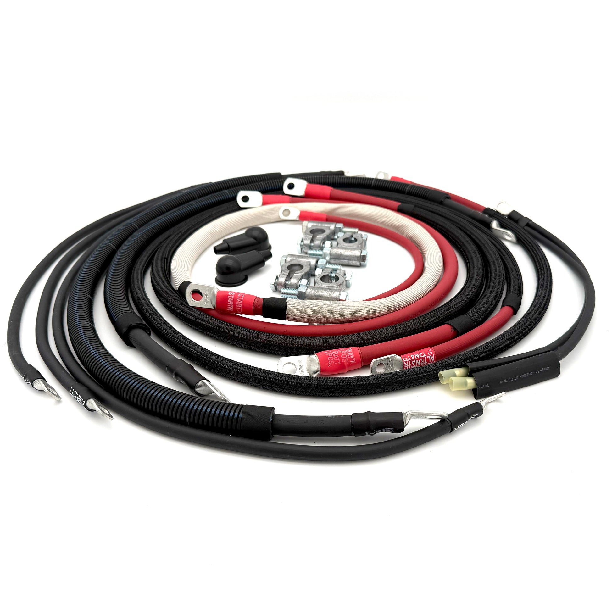 Dodge Cummins Diesel 2nd Gen Big 7 battery cable kit (1994-2002) designed for upgraded electrical performance in demanding off-road and working conditions.