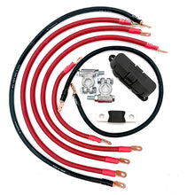 Jeep CJ Big 7 battery cable kit, heavy‑duty upgraded battery cables designed to reduce voltage drop and improve electrical performance