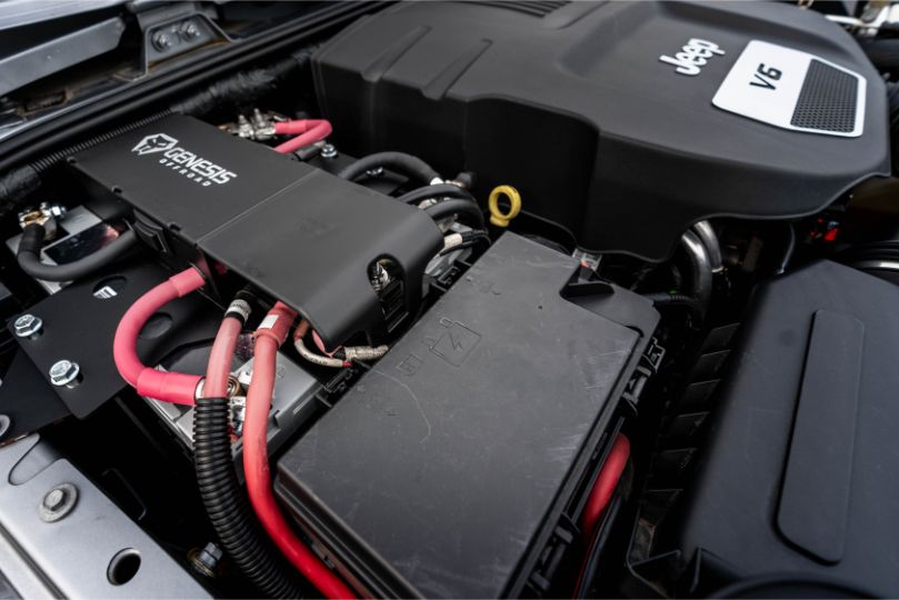 Genesis Offroad Jeep Wrangler JK Dual Battery Kit (Gen 3), a powerful solution to boost your Jeep's electrical capacity for demanding off-road setups.