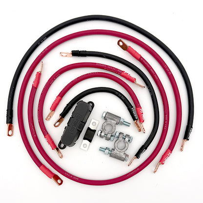 Jeep Cherokee XJ Big 7 battery cable kit for 1987–2001 models, heavy‑duty upgraded battery cables designed to reduce voltage drop and improve electrical performance