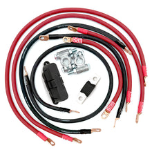 Jeep Wrangler YJ Big 7 battery cable kit for 1986–1995 models, heavy‑duty upgraded battery cables designed to reduce voltage drop and improve electrical performance