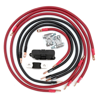Jeep Grand Cherokee ZJ Big 7 battery cable kit for 1993–1998 models, heavy‑duty upgraded battery cables designed to reduce voltage drop and improve electrical performance
