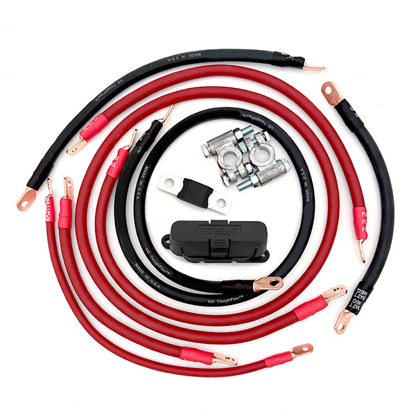 Toyota 4Runner Big 7 battery cable kit for Gen 3 models (1996–2002), heavy‑duty upgraded battery cables designed to reduce voltage drop and improve electrical performance