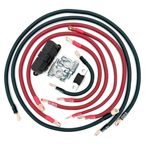 Toyota 4Runner Big 7 battery cable kit for Gen 5 models (2010–2024), heavy‑duty upgraded battery cables designed to reduce voltage drop and improve electrical performance