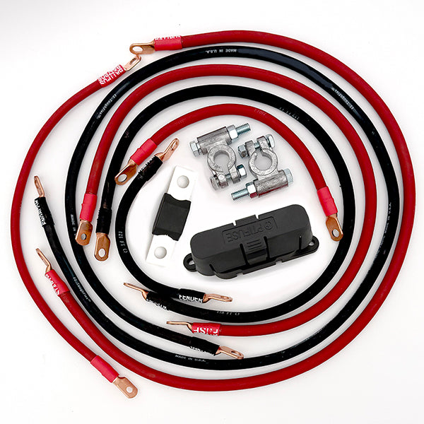 Toyota Tacoma Big 7 battery cable kit for Gen 2 models (2005–2015), heavy‑duty upgraded battery cables designed to reduce voltage drop and improve electrical performance [Binder_Mea...ts_3-18-26 | PDF]