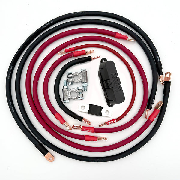 Toyota Tacoma Big 7 battery cable kit for Gen 3 models (2016–2023), heavy‑duty upgraded battery cables designed to reduce voltage drop and improve electrical performance