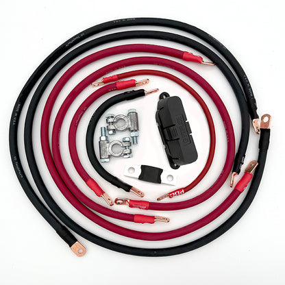 Toyota Tacoma Big 7 battery cable kit for Gen 3 models (2016–2023), heavy‑duty upgraded battery cables designed to reduce voltage drop and improve electrical performance