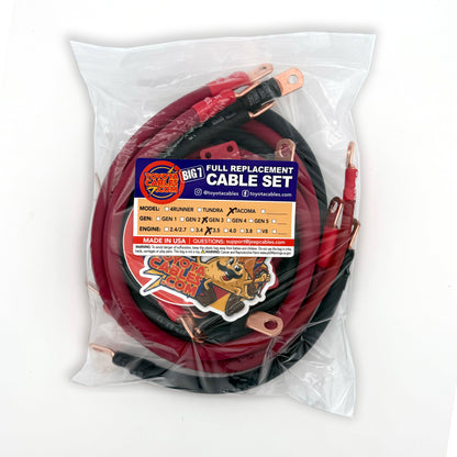 Toyota Tacoma 3.5L Gen 3 (2016-2021) battery cable kit designed to provide reliable power delivery.