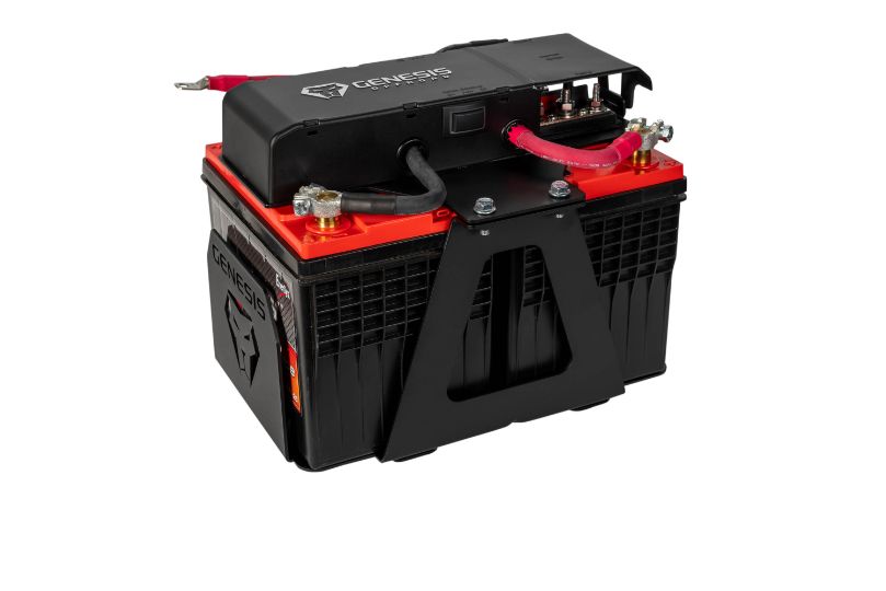 Genesis Offroad Toyota Tundra Dual Battery Kit for 2007-2021 (Gen 3), engineered to provide enhanced power support for off-road adventures and heavy-duty electrical systems.