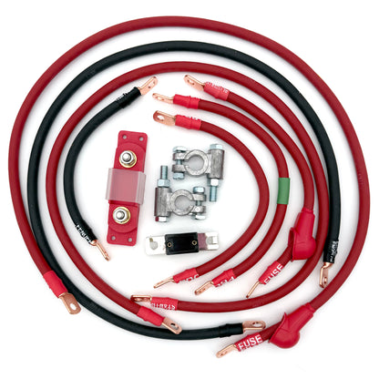 Jeep Grand Cherokee WK Big 7 battery cable kit (2005-2010) designed to improve electrical power for off-road adventures.