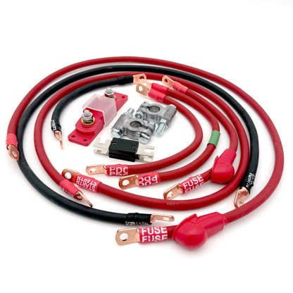 Jeep Grand Cherokee WK Big 7 battery cable kit (2005-2010) designed to improve electrical power for off-road adventures.