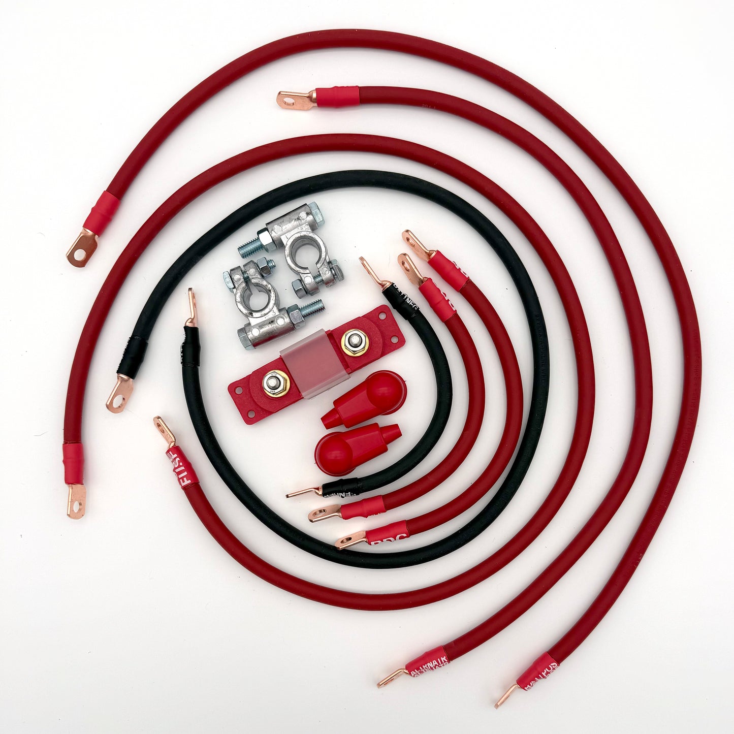 Jeep Commander XK Big 7 Battery Cable Kit (2005-2010), designed to upgrade your electrical system for better power delivery.