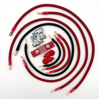 Jeep Commander XK Big 7 Battery Cable Kit (2005-2010), designed to upgrade your electrical system for better power delivery.