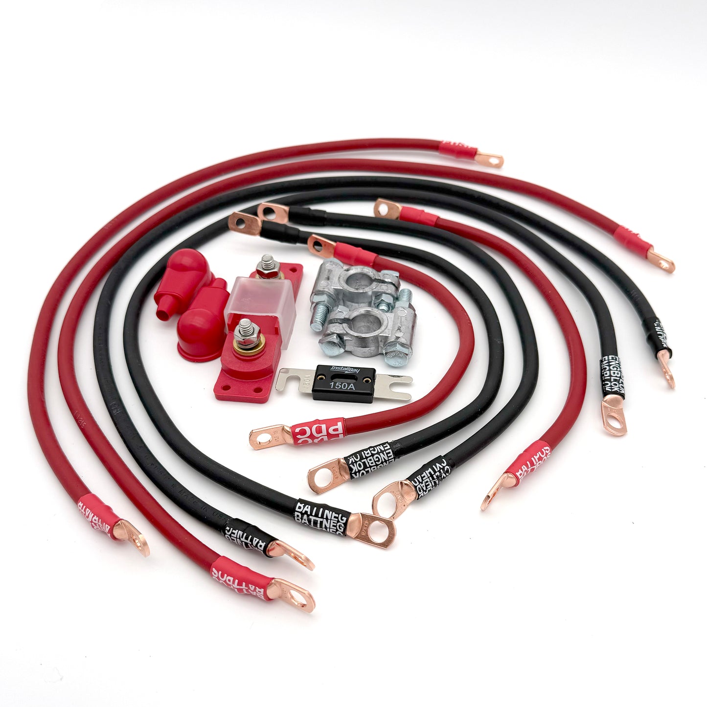 Jeep Wrangler YJ 2.5L Big 7 Battery Cable Upgrade Kit to increase power and performance