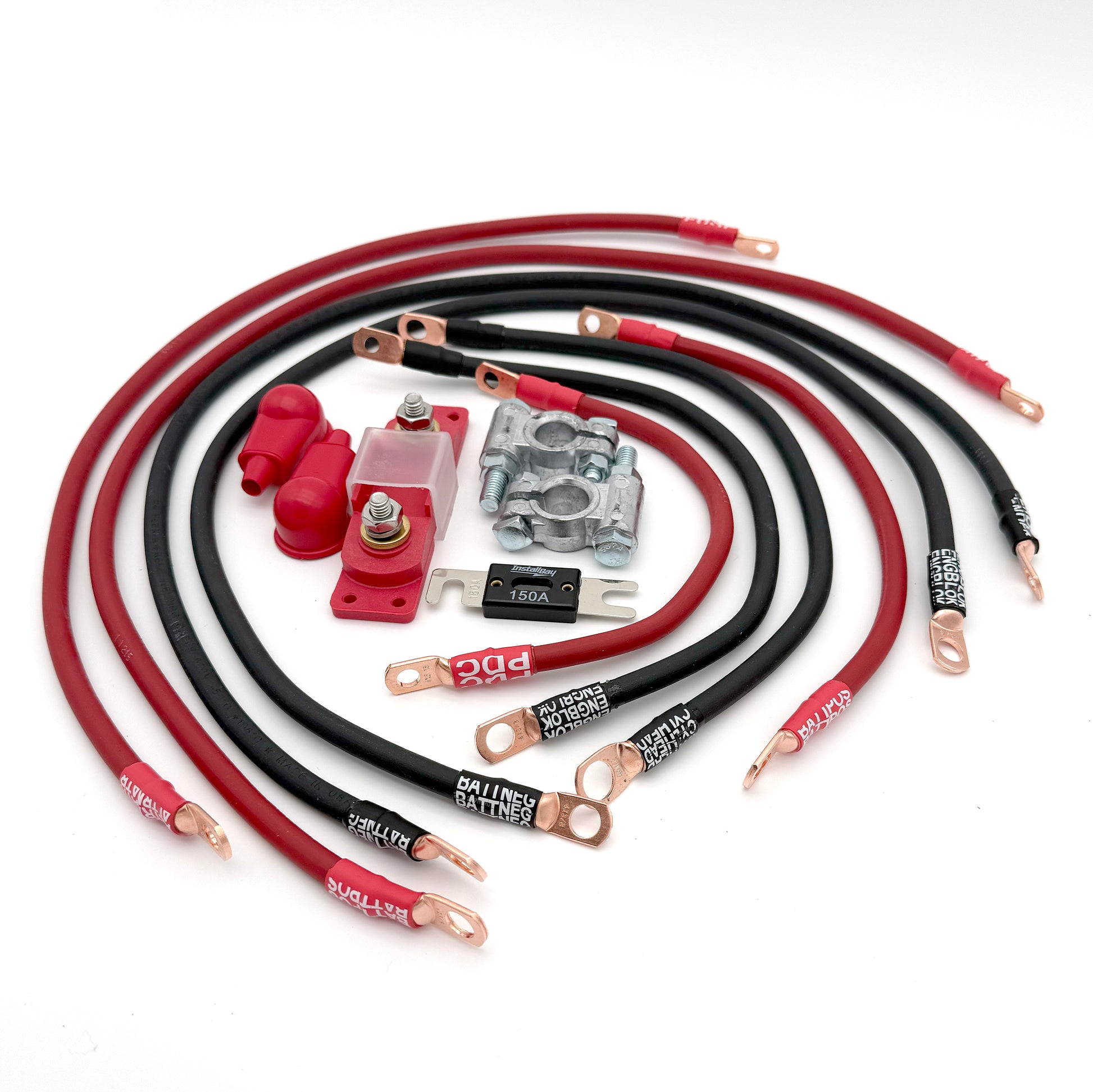 Jeep Wrangler YJ 2.5L Big 7 Battery Cable Upgrade Kit to increase power and performance