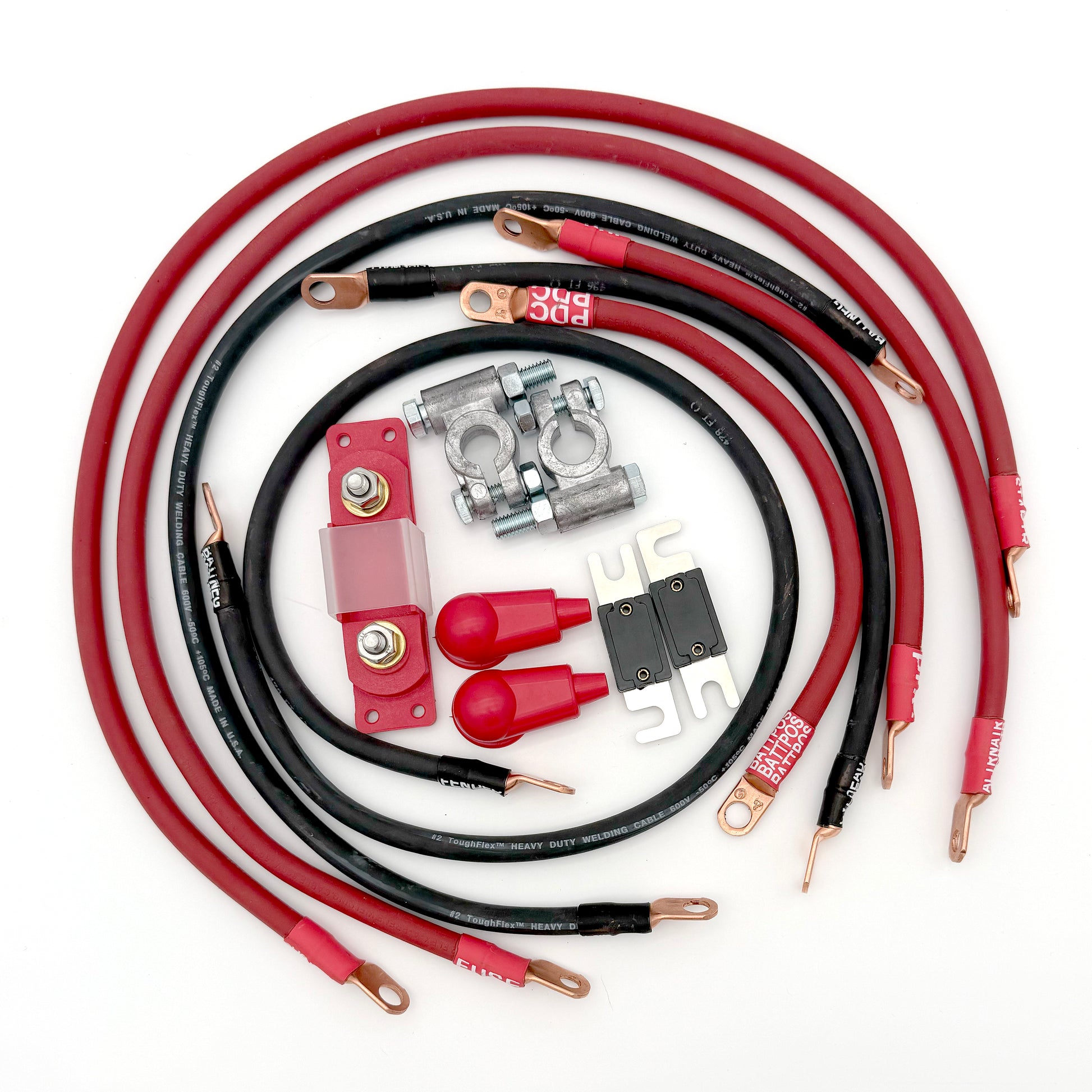 Jeep Wrangler YJ 4.0L Big 7 Battery Cable Upgrade Kit to increase power and performance