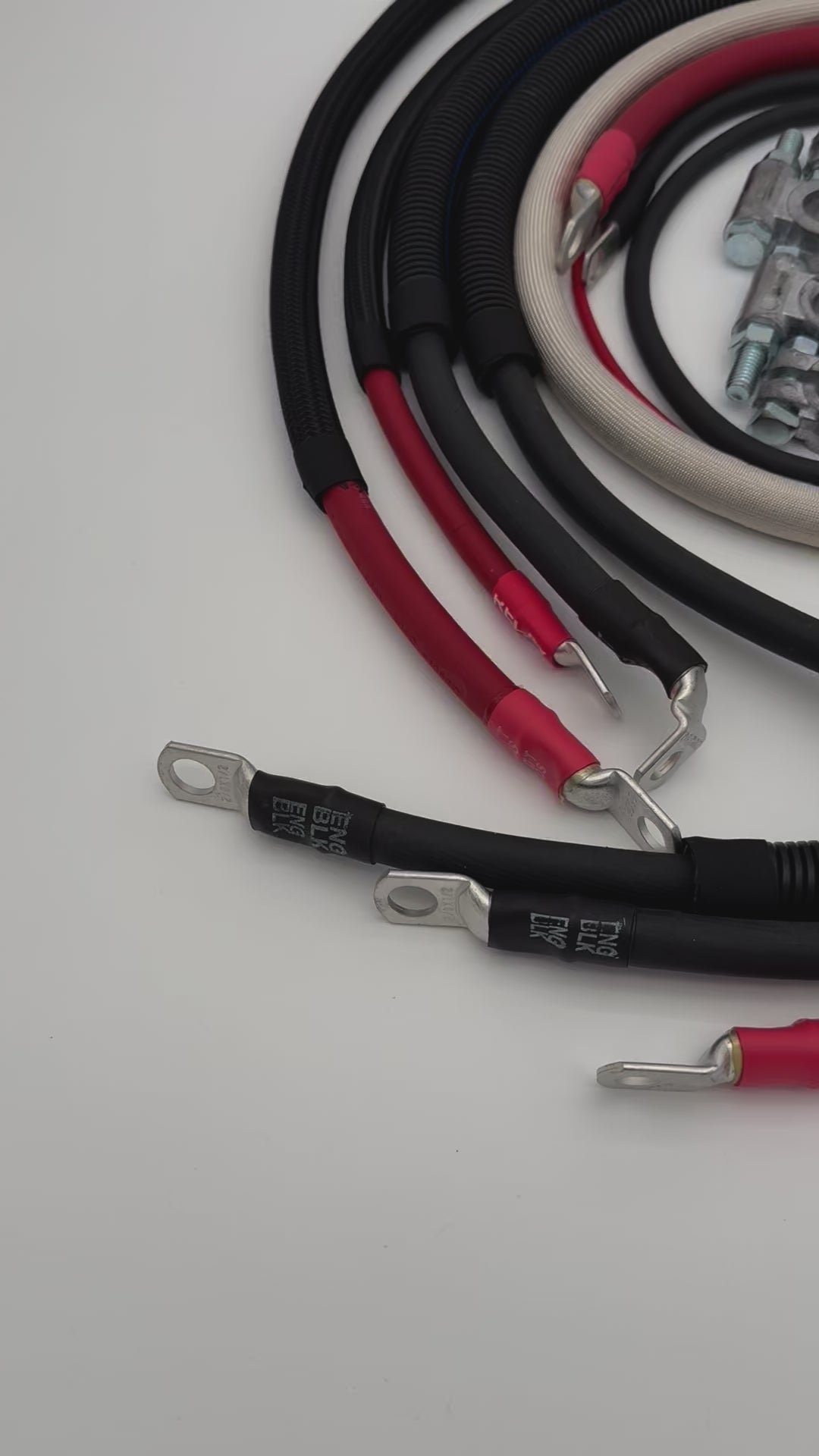 Ford Powerstroke 7.3 Diesel - F250/F350 Battery Cable Kit (1999-2003), high-performance wiring upgrade for Ford Super Duty trucks, enhancing electrical system durability and power.