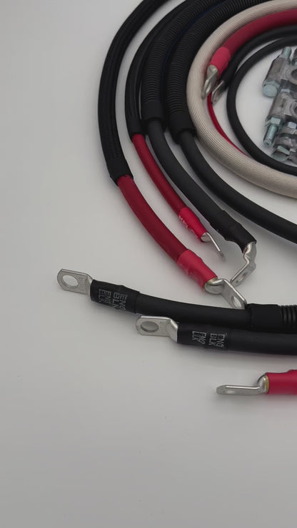 Ford Powerstroke 7.3 Diesel - F250/F350 Battery Cable Kit (1999-2003), high-performance wiring upgrade for Ford Super Duty trucks, enhancing electrical system durability and power.