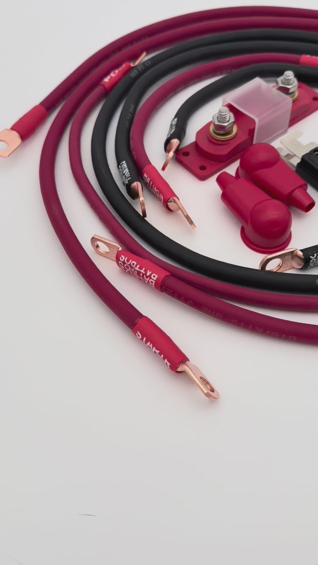 Big 7 Battery Cable Replacement Kit for Gen 2 Toyota 4Runner 1990 to 1995 with 3.0L engine. 