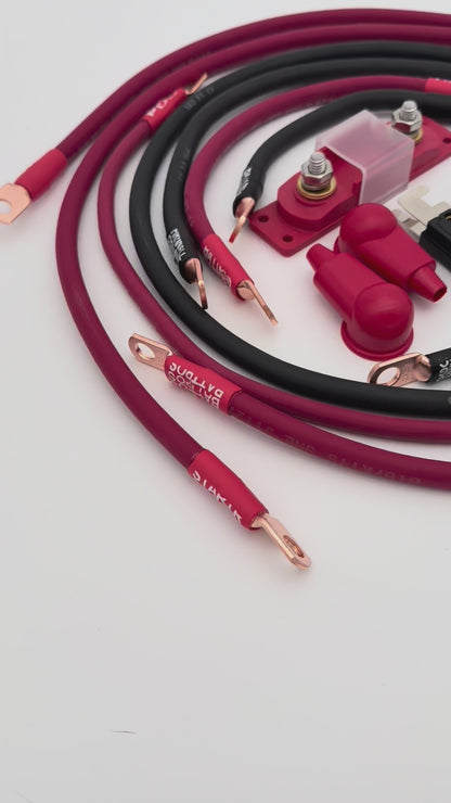 Big 7 Battery Cable Replacement Kit for Gen 2 Toyota 4Runner 1990 to 1995 with 3.0L engine. 