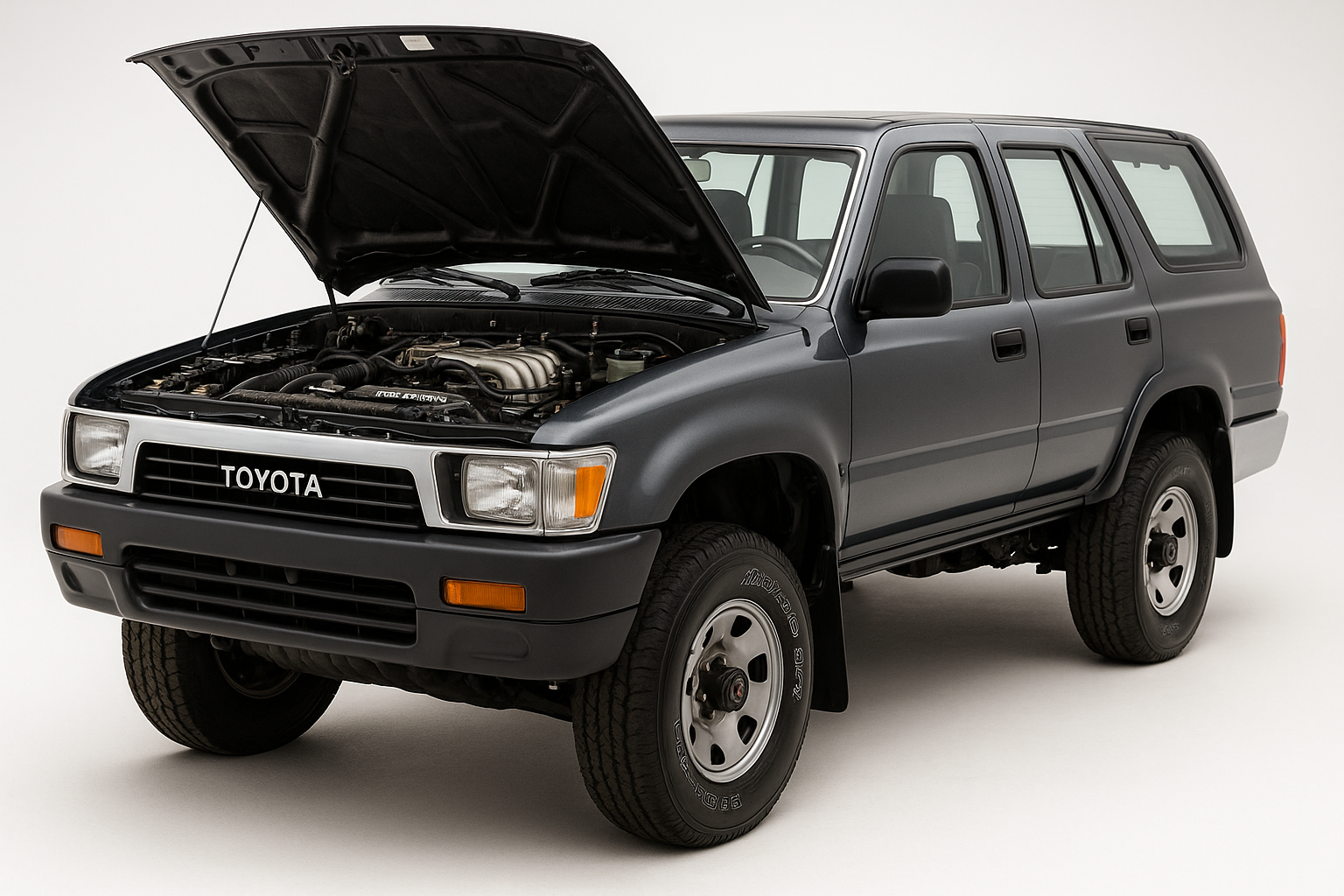 Big 7 Battery Cable Replacement Kit for Gen 2 Toyota 4Runner 1990 to 1995 with 3.0L engine. 